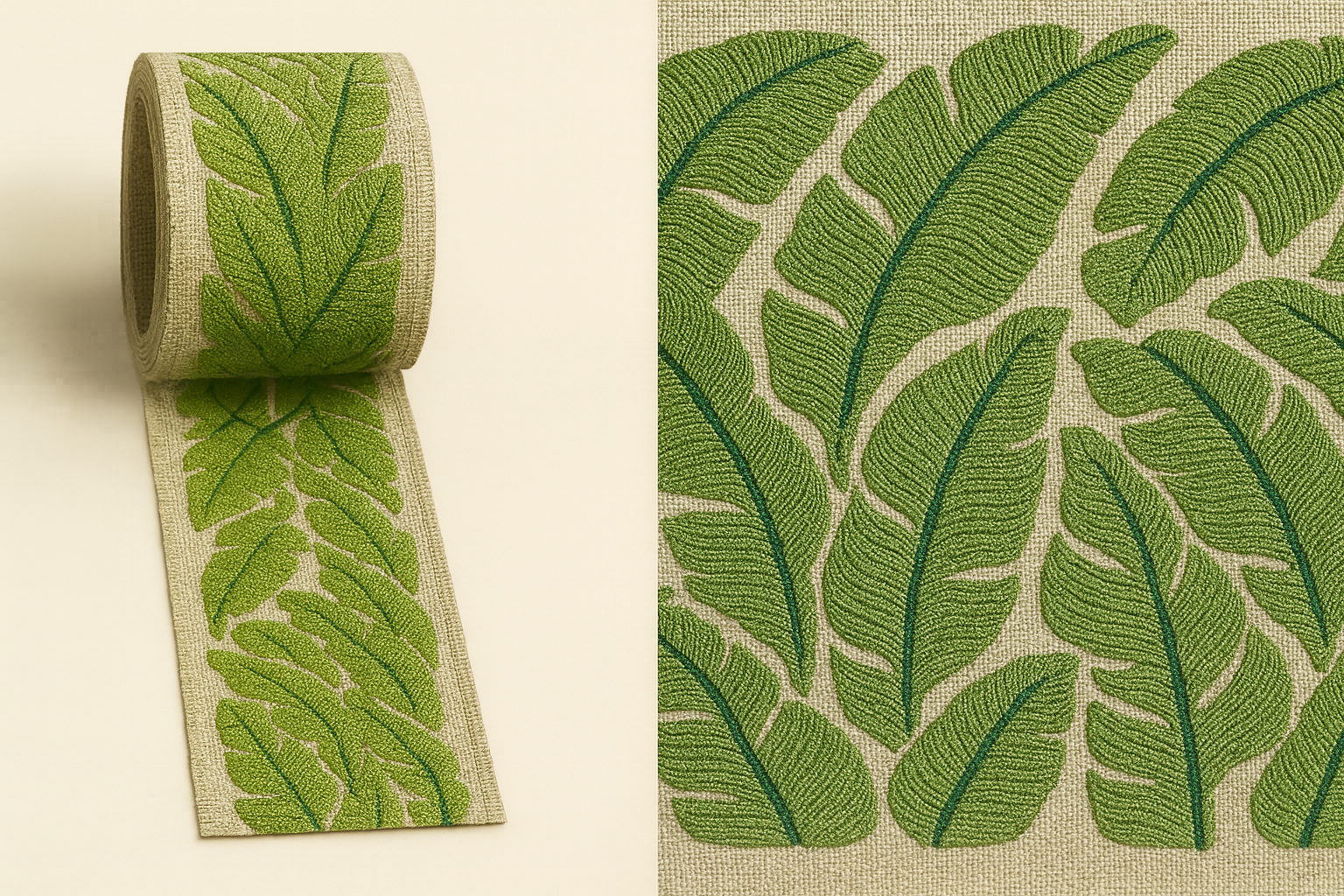 Banana Leaf Border 7"